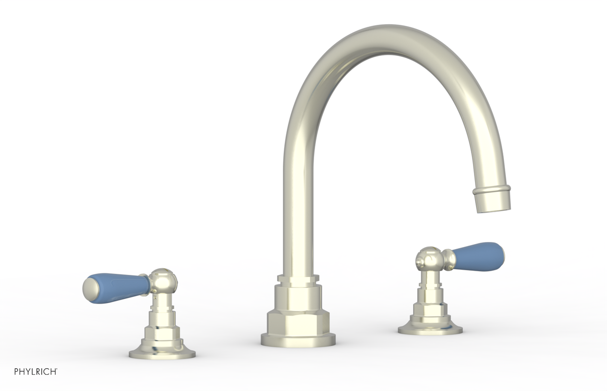 JAMESTOWN - Deck Tub Set - Lever Handles with "Light Blue" Accents 165-41