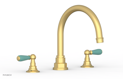 JAMESTOWN - Deck Tub Set - Lever Handles with "Turqoise" Accents 165-41