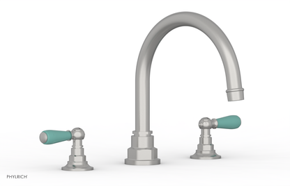 JAMESTOWN - Deck Tub Set - Lever Handles with "Turqoise" Accents 165-41