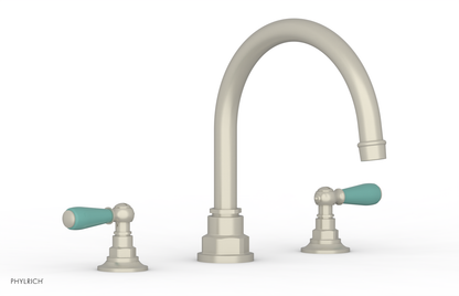 JAMESTOWN - Deck Tub Set - Lever Handles with "Turqoise" Accents 165-41