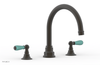 JAMESTOWN - Deck Tub Set - Lever Handles with "Turqoise" Accents 165-41