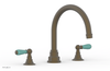 JAMESTOWN - Deck Tub Set - Lever Handles with "Turqoise" Accents 165-41