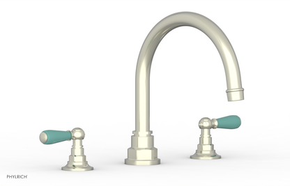 JAMESTOWN - Deck Tub Set - Lever Handles with "Turqoise" Accents 165-41