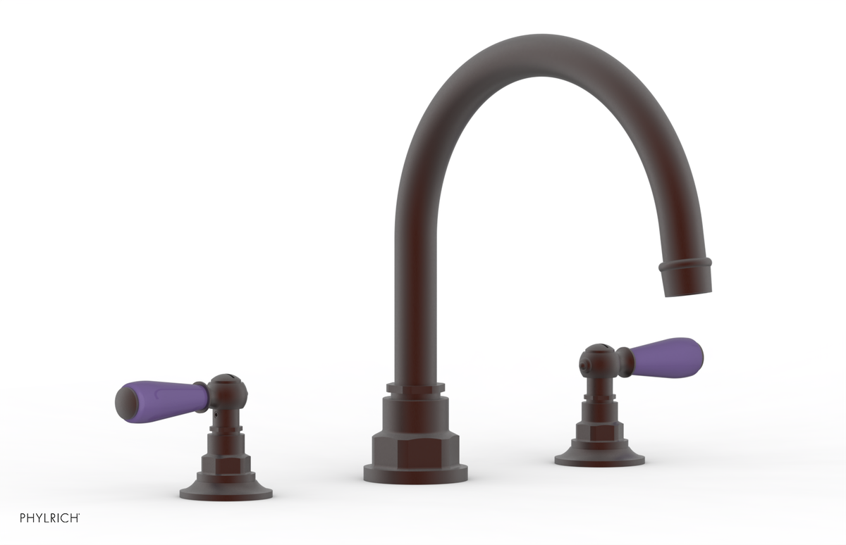 JAMESTOWN - Deck Tub Set - Lever Handles with "Purple" Accents 165-41