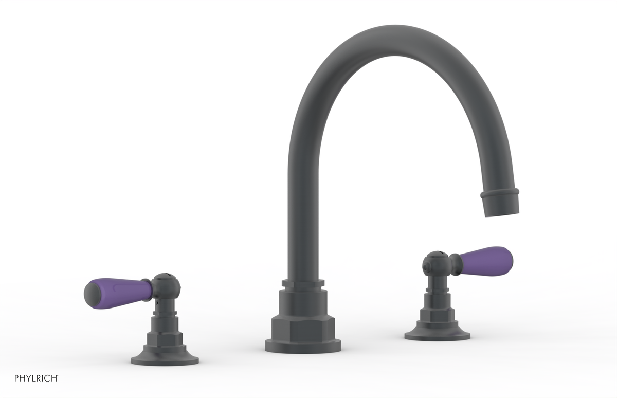 JAMESTOWN - Deck Tub Set - Lever Handles with "Purple" Accents 165-41