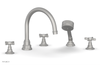 JAMESTOWN - Deck Tub Set with Hand Shower - Cross Handles 165-48