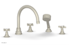 JAMESTOWN - Deck Tub Set with Hand Shower - Cross Handles 165-48