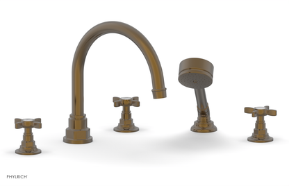 JAMESTOWN - Deck Tub Set with Hand Shower - Cross Handles 165-48