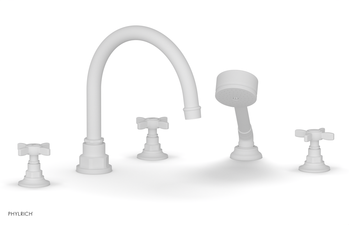 JAMESTOWN - Deck Tub Set with Hand Shower - Cross Handles 165-48