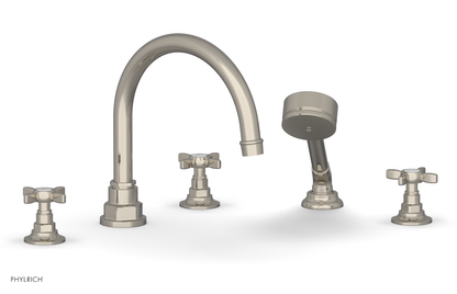 JAMESTOWN - Deck Tub Set with Hand Shower - Cross Handles 165-48