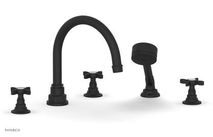 JAMESTOWN - Deck Tub Set with Hand Shower - Cross Handles 165-48