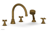 JAMESTOWN - Deck Tub Set with Hand Shower - Cross Handles 165-48