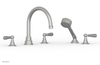 JAMESTOWN - Deck Tub Set with Hand Shower - Lever Handles with "Grey" Accents 165-49