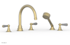 JAMESTOWN - Deck Tub Set with Hand Shower - Lever Handles with "Grey" Accents 165-49