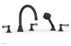 JAMESTOWN - Deck Tub Set with Hand Shower - Lever Handles with "Grey" Accents 165-49