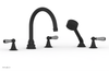 JAMESTOWN - Deck Tub Set with Hand Shower - Lever Handles with "Grey" Accents 165-49