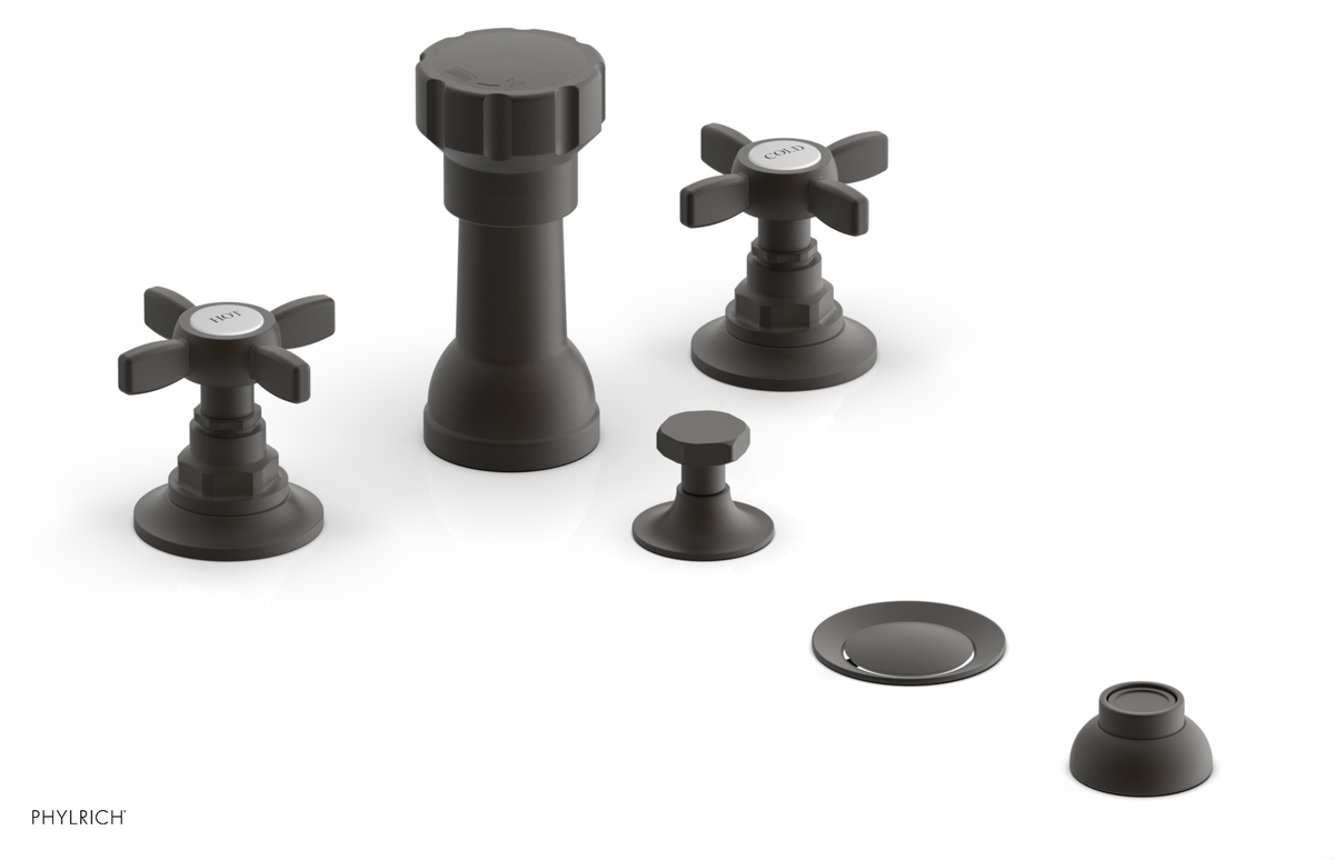JAMESTOWN - Four Hole Bidet Set - Cross Handles 165-60
