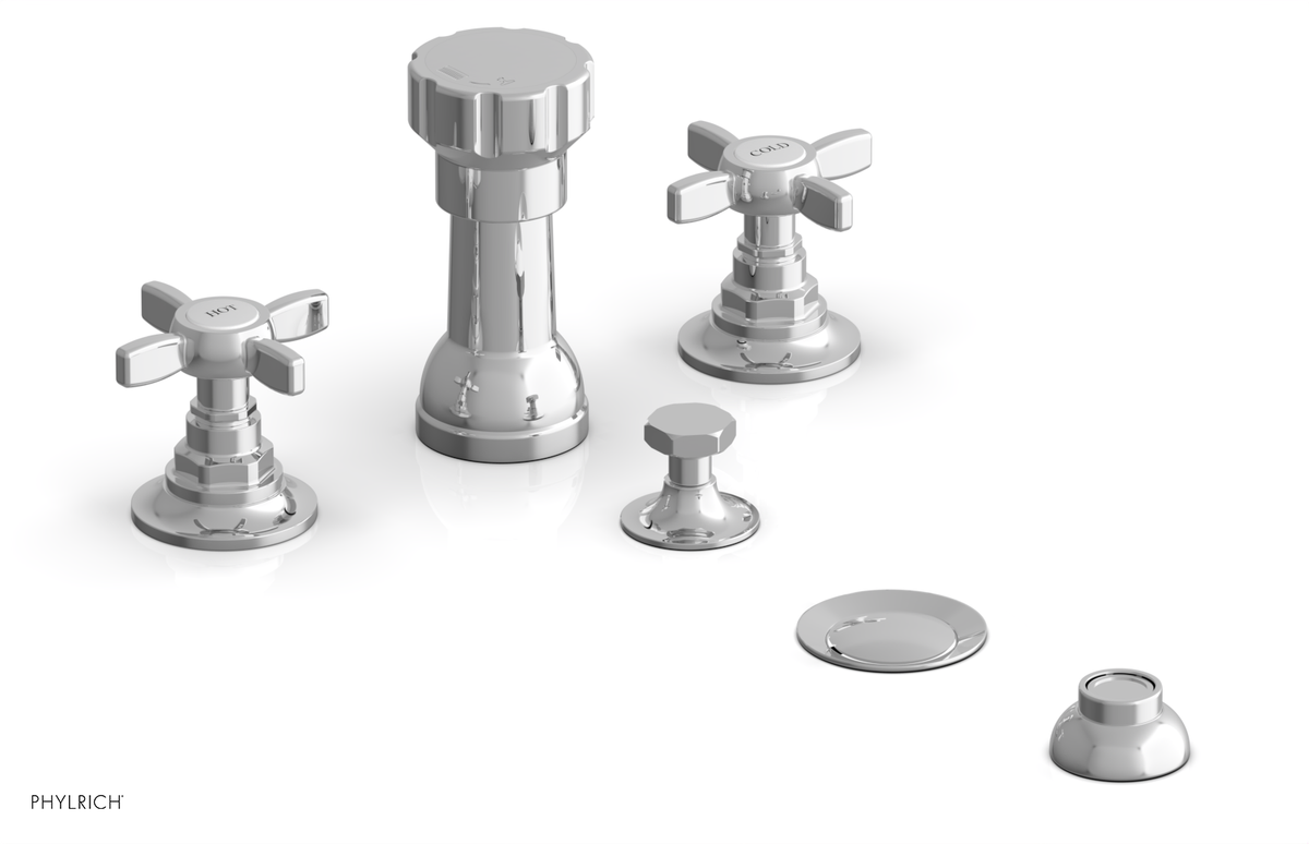 JAMESTOWN - Four Hole Bidet Set - Cross Handles 165-60