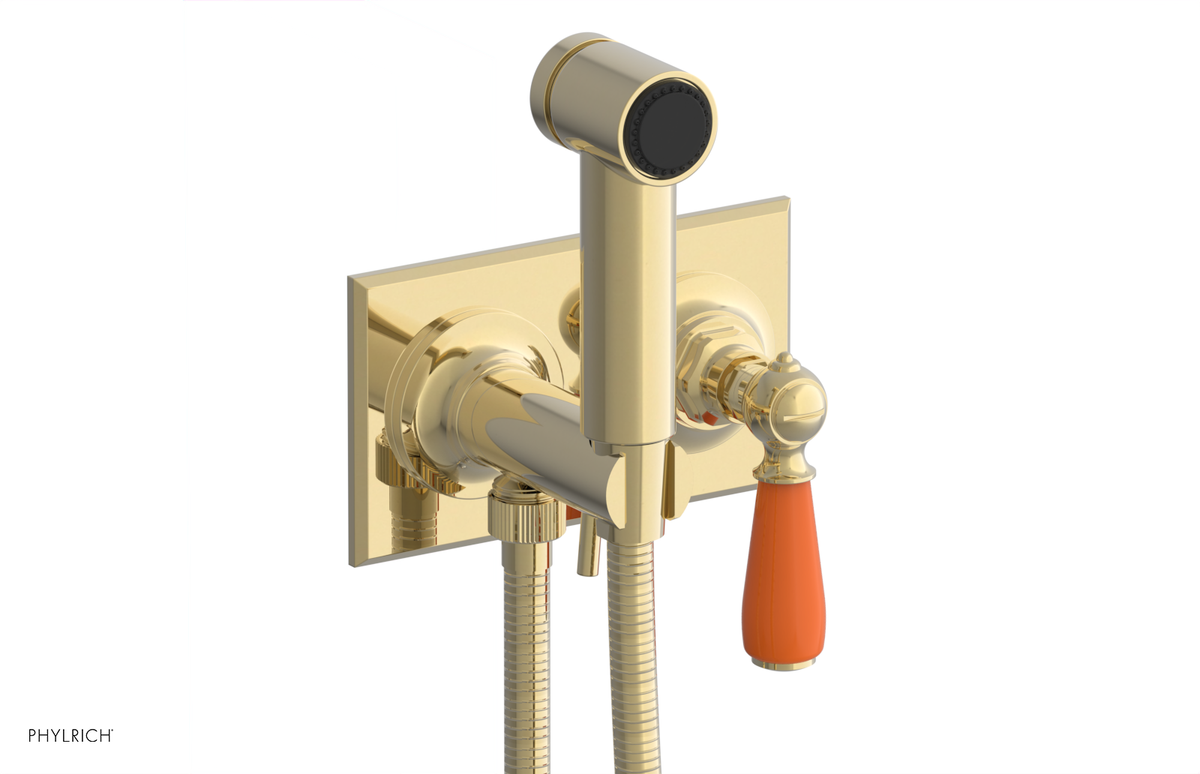 JAMESTOWN - Wall Mounted Bidet - Lever Handle with "Orange" Accents 165-65