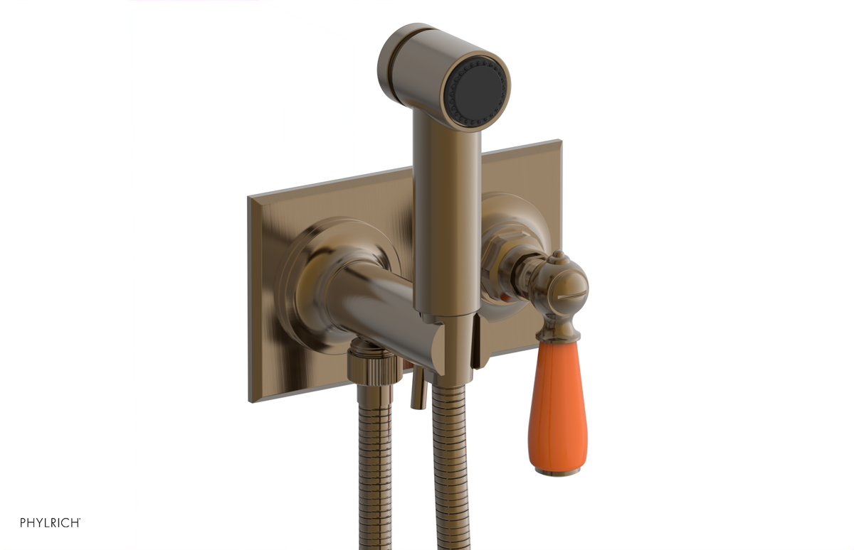 JAMESTOWN - Wall Mounted Bidet - Lever Handle with "Orange" Accents 165-65