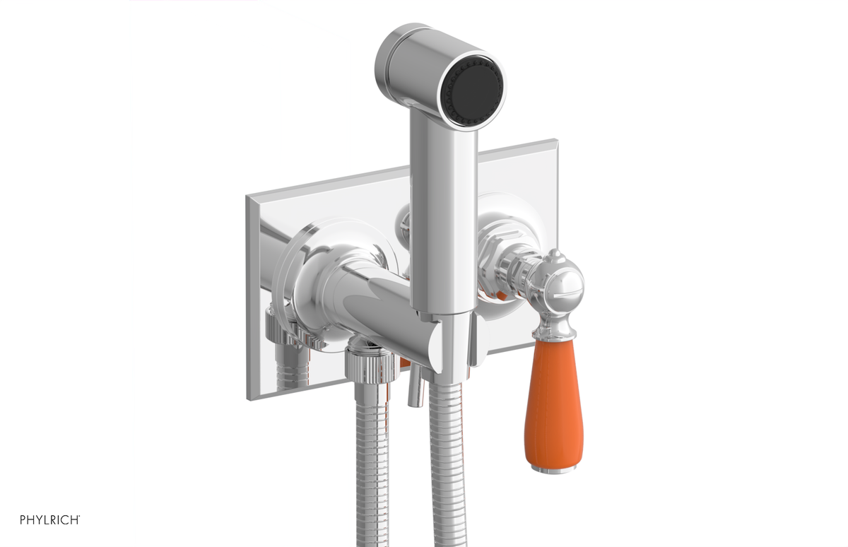 JAMESTOWN - Wall Mounted Bidet - Lever Handle with "Orange" Accents 165-65