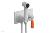 JAMESTOWN - Wall Mounted Bidet - Lever Handle with "Orange" Accents 165-65