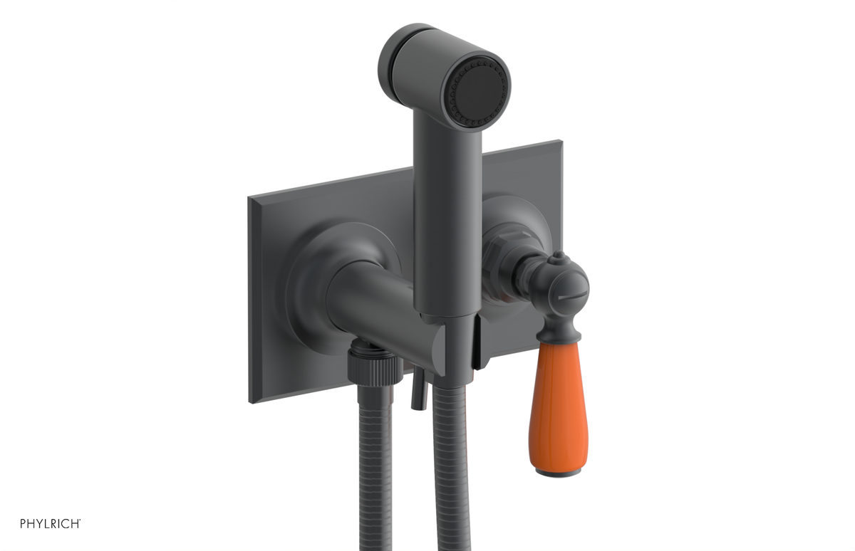 JAMESTOWN - Wall Mounted Bidet - Lever Handle with "Orange" Accents 165-65