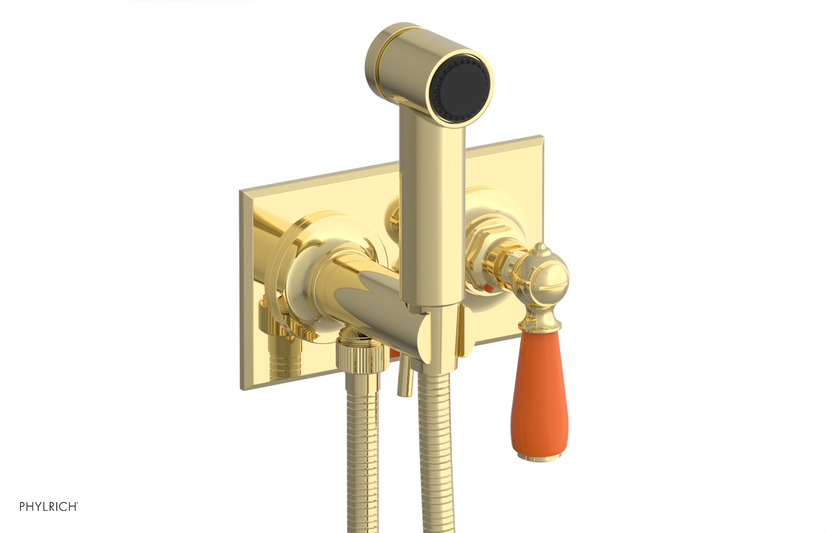 JAMESTOWN - Wall Mounted Bidet - Lever Handle with "Orange" Accents 165-65