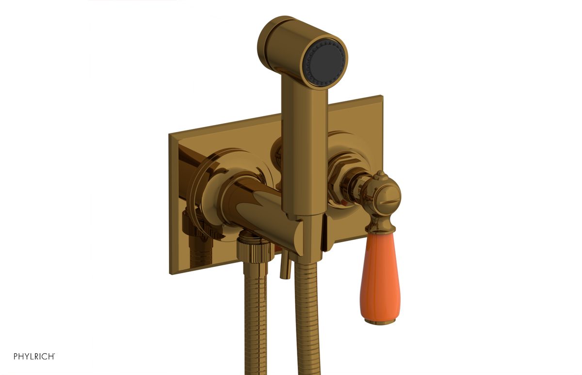 JAMESTOWN - Wall Mounted Bidet - Lever Handle with "Orange" Accents 165-65