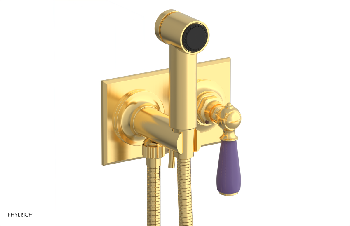 JAMESTOWN - Wall Mounted Bidet - Lever Handle with "Purple" Accents 165-65