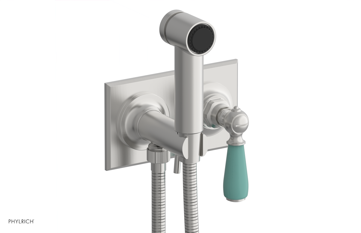 JAMESTOWN - Wall Mounted Bidet - Lever Handle with "Turqoise" Accents 165-65