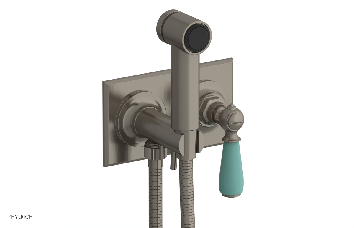 JAMESTOWN - Wall Mounted Bidet - Lever Handle with "Turqoise" Accents 165-65