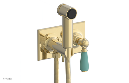 JAMESTOWN - Wall Mounted Bidet - Lever Handle with "Turqoise" Accents 165-65