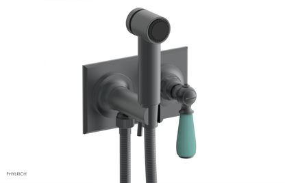 JAMESTOWN - Wall Mounted Bidet - Lever Handle with "Turqoise" Accents 165-65
