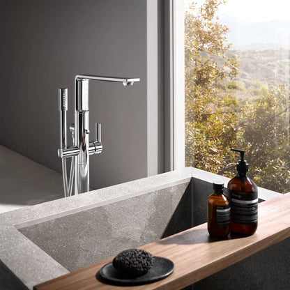 Allure New Single-Handle Freestanding Tub Faucet with 1.75 GPM Hand Shower