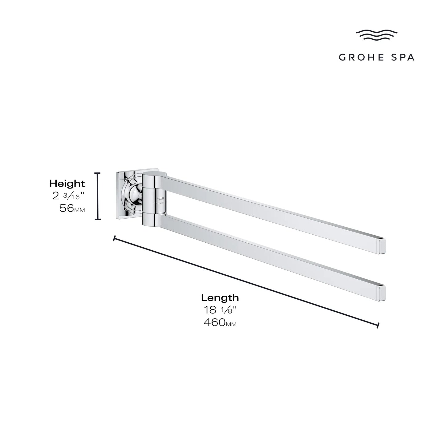 Grohe Allure New Double Towel Bar - Golzar Home