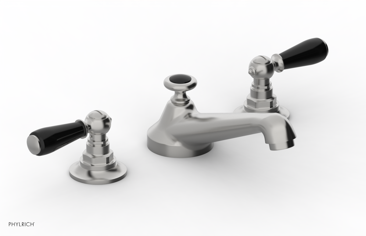 JAMESTOWN Widespread Faucet - Low Spout - Lever Handle with "Black" Accents 165-02