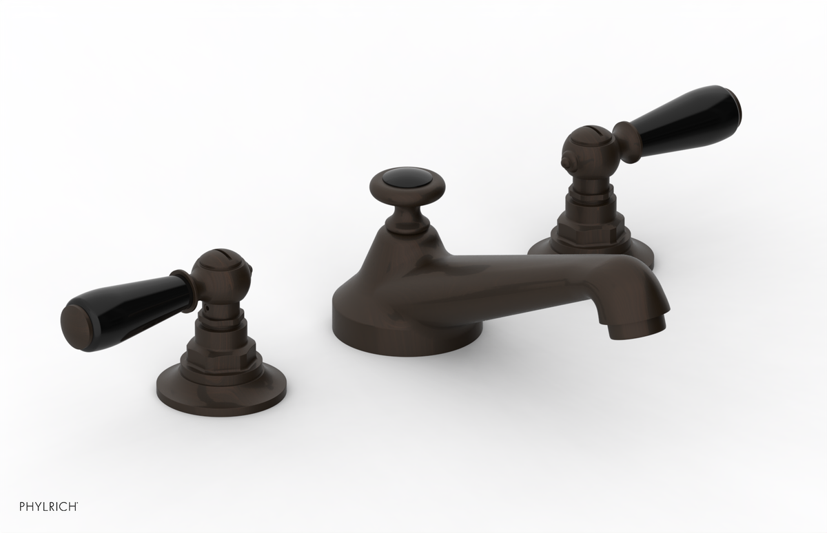 JAMESTOWN Widespread Faucet - Low Spout - Lever Handle with "Black" Accents 165-02