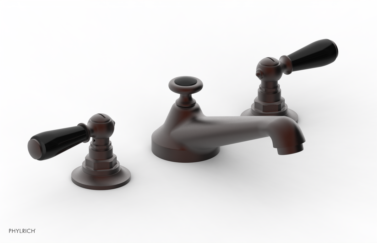 JAMESTOWN Widespread Faucet - Low Spout - Lever Handle with "Black" Accents 165-02