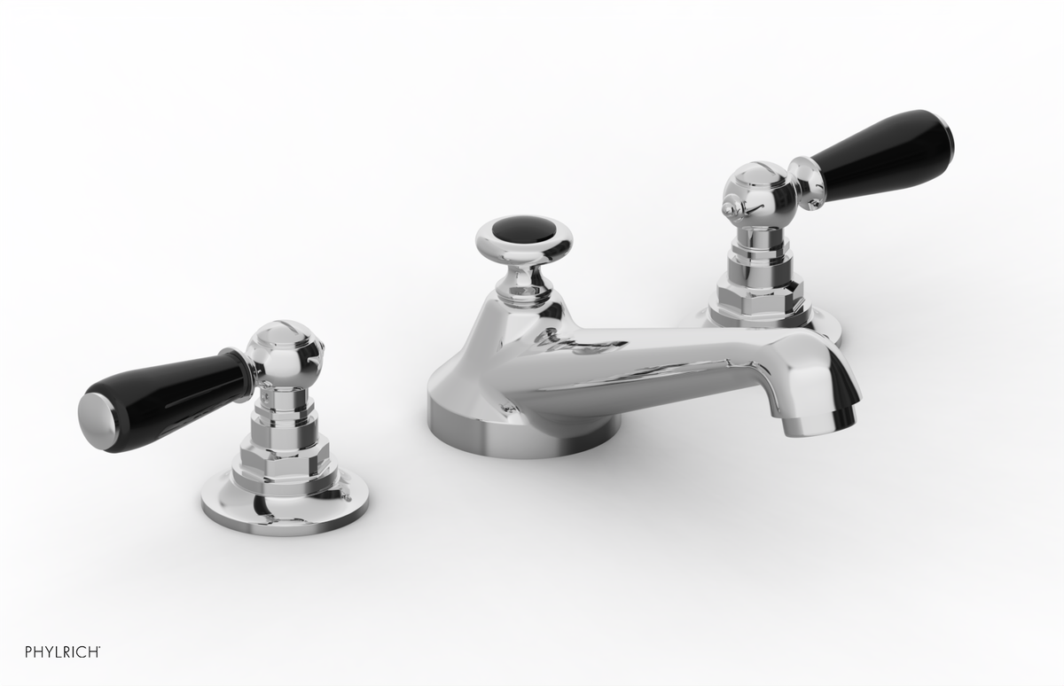 JAMESTOWN Widespread Faucet - Low Spout - Lever Handle with "Black" Accents 165-02