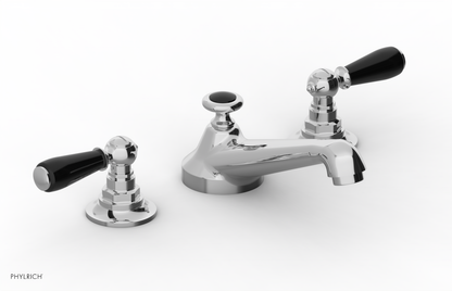 JAMESTOWN Widespread Faucet - Low Spout - Lever Handle with "Black" Accents 165-02