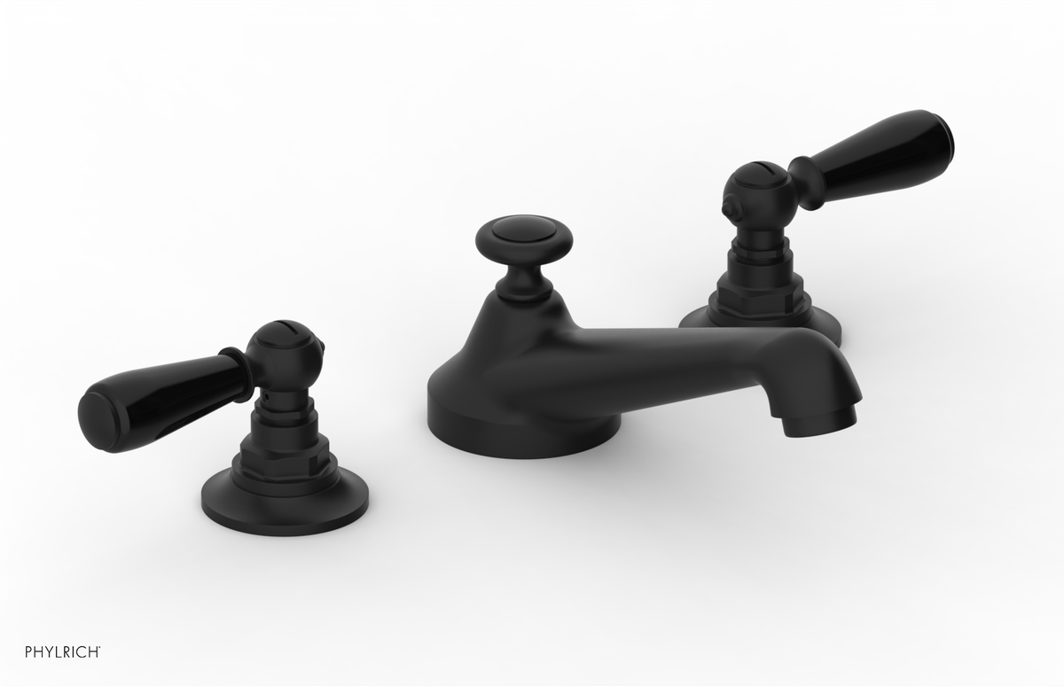 JAMESTOWN Widespread Faucet - Low Spout - Lever Handle with "Black" Accents 165-02