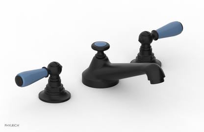 JAMESTOWN Widespread Faucet - Low Spout - Lever Handle with "Light Blue" Accents 165-02