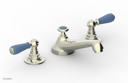 JAMESTOWN Widespread Faucet - Low Spout - Lever Handle with "Light Blue" Accents 165-02