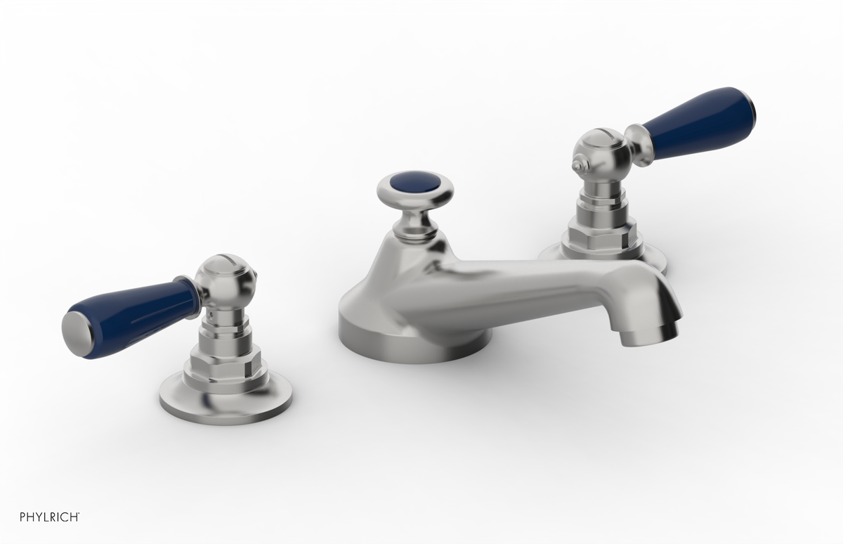 JAMESTOWN Widespread Faucet - Low Spout - Lever Handle with "Navy Blue" Accents 165-02
