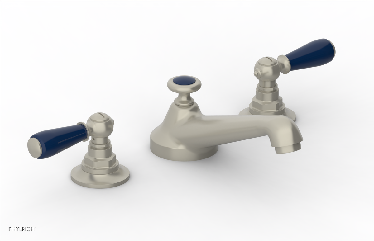 JAMESTOWN Widespread Faucet - Low Spout - Lever Handle with "Navy Blue" Accents 165-02