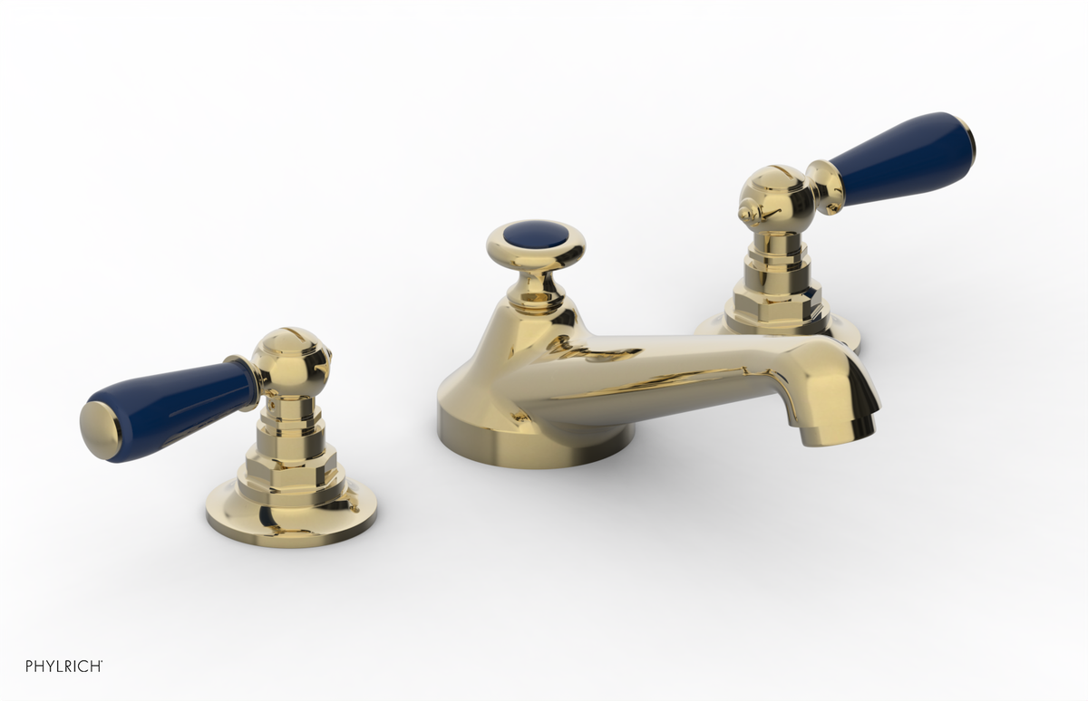 JAMESTOWN Widespread Faucet - Low Spout - Lever Handle with "Navy Blue" Accents 165-02