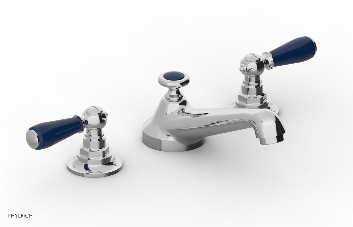 JAMESTOWN Widespread Faucet - Low Spout - Lever Handle with "Navy Blue" Accents 165-02
