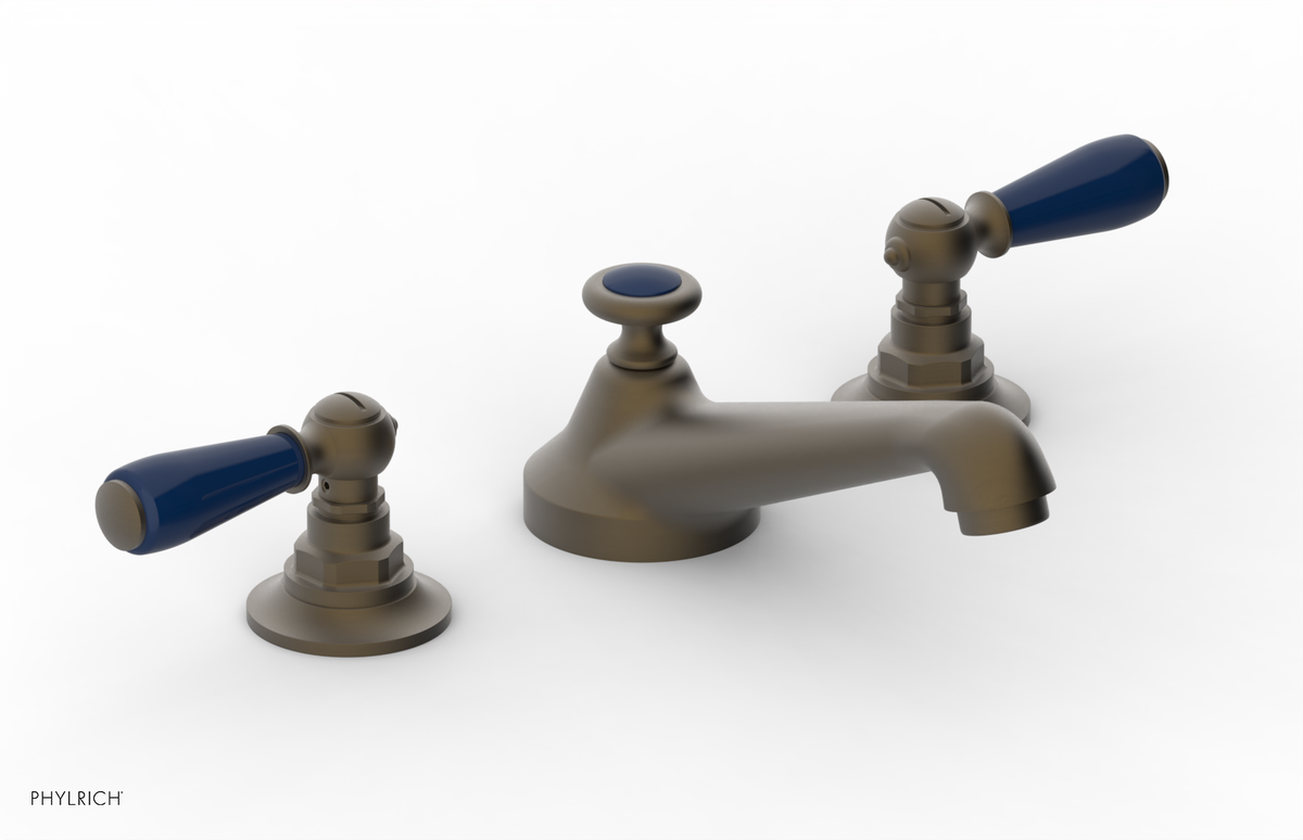JAMESTOWN Widespread Faucet - Low Spout - Lever Handle with "Navy Blue" Accents 165-02