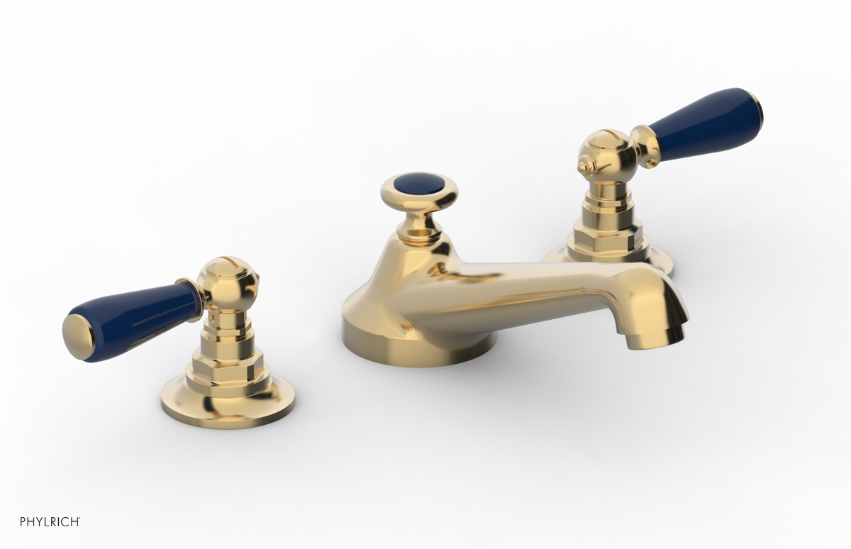 JAMESTOWN Widespread Faucet - Low Spout - Lever Handle with "Navy Blue" Accents 165-02